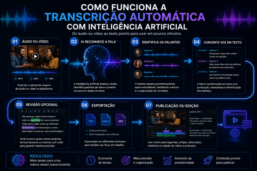 transcrição em português